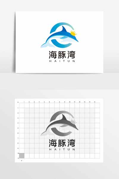 海豚旅游 游泳母婴LOGO标志